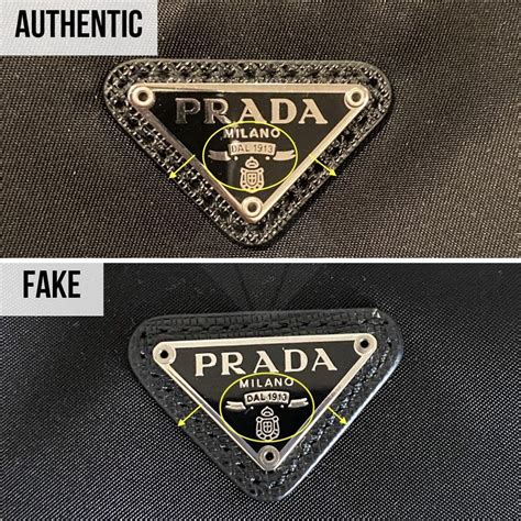 how to identify a fake prada purse|Prada label authentic.